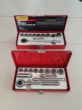 Lot 2 Stanley Professional 86-918 87-739 Socket Set 12 Piece 38 12 Drive