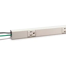 Legrand Plugmold Prewired Raceway 6 Outlet Power Strip Hardwired Ivory Steel 3ft