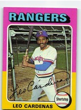 1975 Topps #518 Leo Cardenas - Texas Rangers **Set Break**