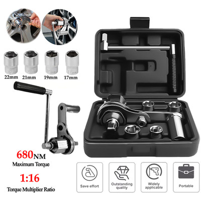 Torsional Torque Multiplier Wrench Lug Nut Remover 17 19 21 22 Tire Change Kits