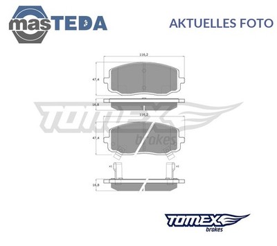 TX 15-74 SATZ BREMSBELÄGE BREMSKLÖTZE VORNE TOMEX BRAKES NEU OE QUALITÄT