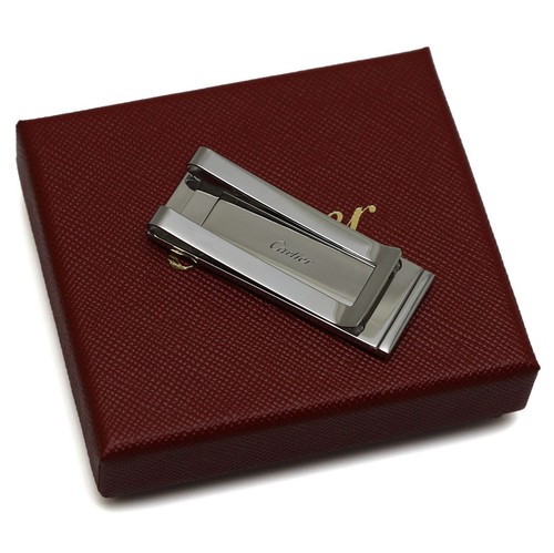 Cartier Money Clip Santos Silver Gold Bill Scissors Accessories Wallet Boxed - Picture 5 of 5