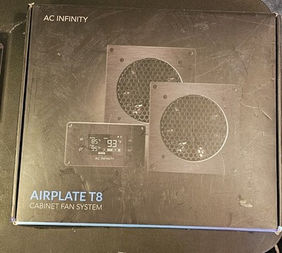 AC Infinity AIRPLATE T8 Quiet Cooling Dual-Fan System 6 Inch Black Read Descript