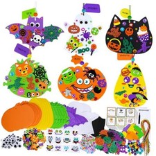 36 Sets Halloween Craft Kits Fall Crafts DIY Pumpkin Bat Black Cat Ghost