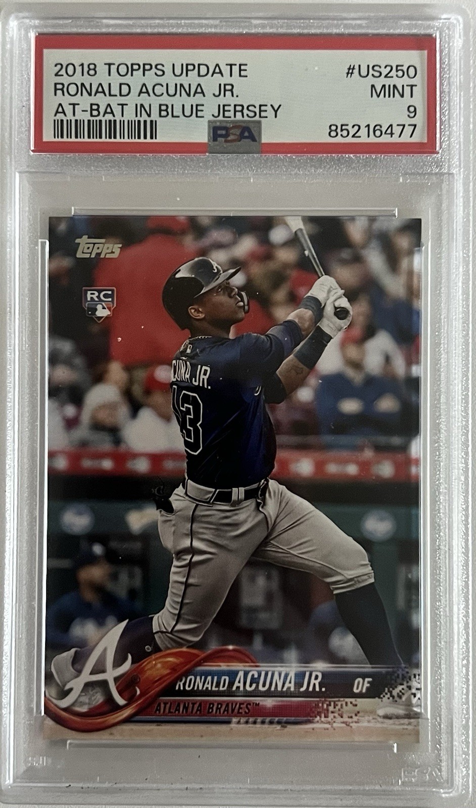 2018 Topps Update Ronald Acuna Jr PSA 9 view 1