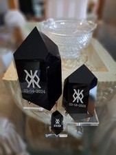 Pure Obsidian Runestones &ndash; Collector Edition Bitcoin Small 1.5oz  2" Tall