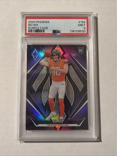 2024 Panini Phoenix - Bo Nix Purple Fade PSA 9 MINT (RC)