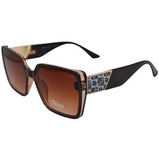 Dior Women  s Sunglasses  Dark Brown Oversized Frame  Brown Gradient Lens  New