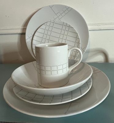 Studio Nova PARK AVENUE GRID Dinner Plate, (set of 6p), (set of 4p).