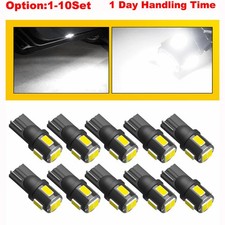 20x LED License Plate Light Interior Bulb Super White W5W T10 194 168 2825 6500K