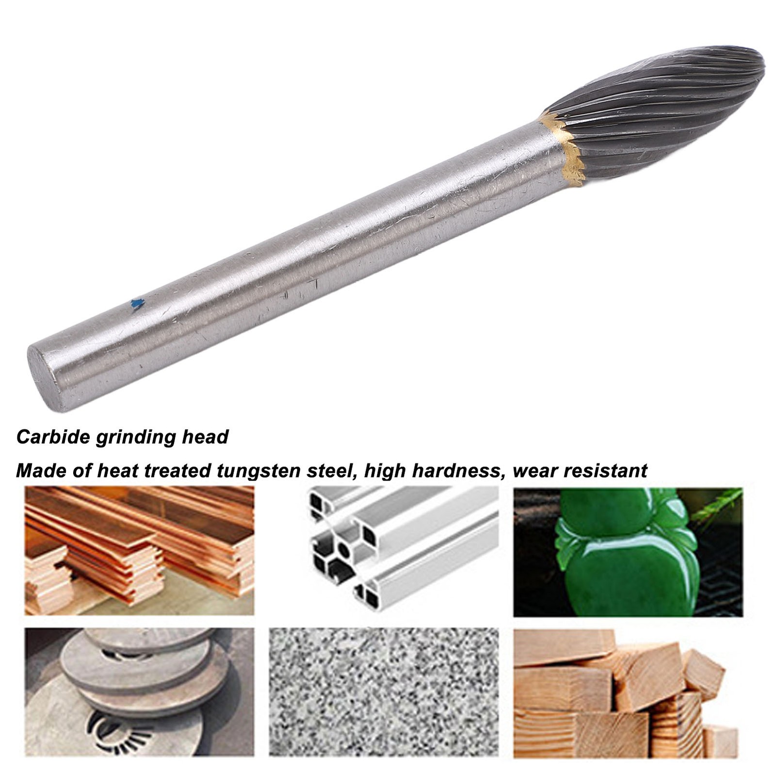 Carbide File Single Cut Die Grinder Burr Drill Bits Tool For Aviation BAJ