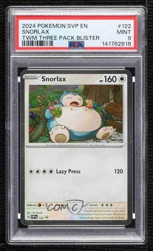 Snorlax (TWM Three Pack Blisters) Pokémon Scarlet & Violet Promo PSA 9