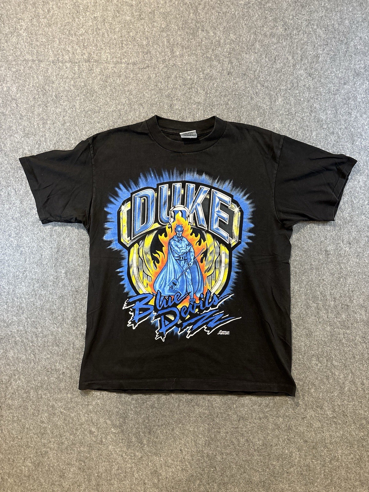 Vintage Duke University Blue Devils Single Stitch Capitol Graphic Men’s Shirt L