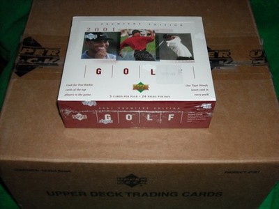 2001 Upper Deck Golf FACTORY SEALED* GOLF BOX TIGER WOODS ROOKIE YR & $29 BONUS!
