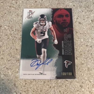 2025 Topps Signature Class Drake London Auto Green /150 #62 Atlanta Falcons