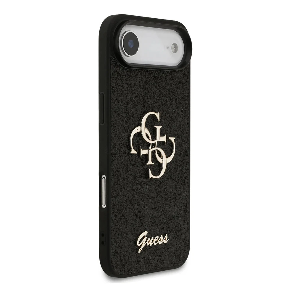 Genuino Guess 4G Brillo Metal Logo Protección contra Impactos para iPhone 17 Air Negro Foto 4 de 4