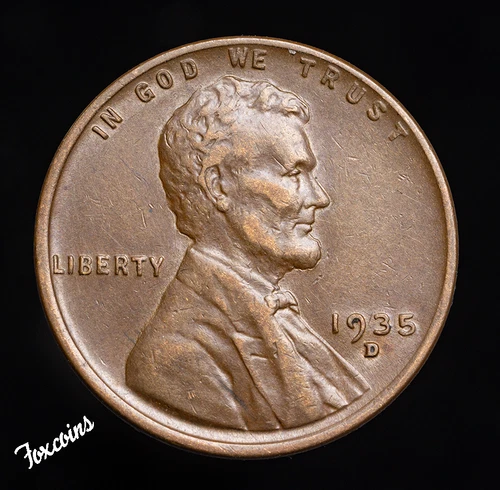 ✅  1935-D  Lincoln Wheat Cent - XF+