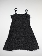 Gap Square Neck Cami A Line Mini Dress Womens Medium Black White Polka Dot Print