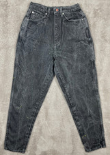 Vintage Brittania High Waist Mom Jeans Womens 12 Black Tapered Artist USA made