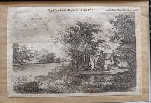 The Cheesecake Maison En Hyde Parc Antique Imprimé De Gentleman Mag 1800 London