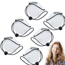 Vandorla Bouclier pour les Yeux, 6 Pcs Bouclier en Plastique 1 Comte (Pack de 6), Transparent