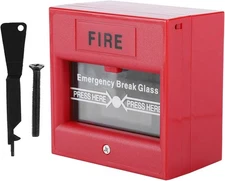 Emergency Door Release, Glass Break Alarm Button Fire Exit Access Control Red 