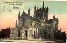 Trinity Cathedral Cleveland Ohio Euclid Ave E 22nd St Church Posted 1c Stamp