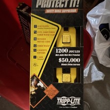 Tripp Lite Surge Protector 6-Outlet 1200J 9 ft Cord Wrap Light 120V Yellow