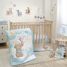 Starlight Pooh 3-Piece Crib Bedding Set - Blue, Animals