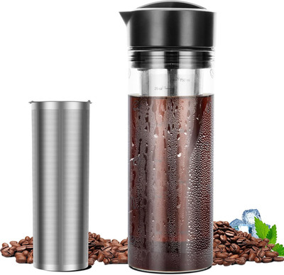 25Oz Cold Brew Coffee Maker 4 Cup Capacity Tea Maker, Iced Coffee Pot, Cold Heat