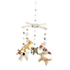 Baby Nursery Puppy Mobile, Multi-Color, 21 1/2" X 10" Dia
