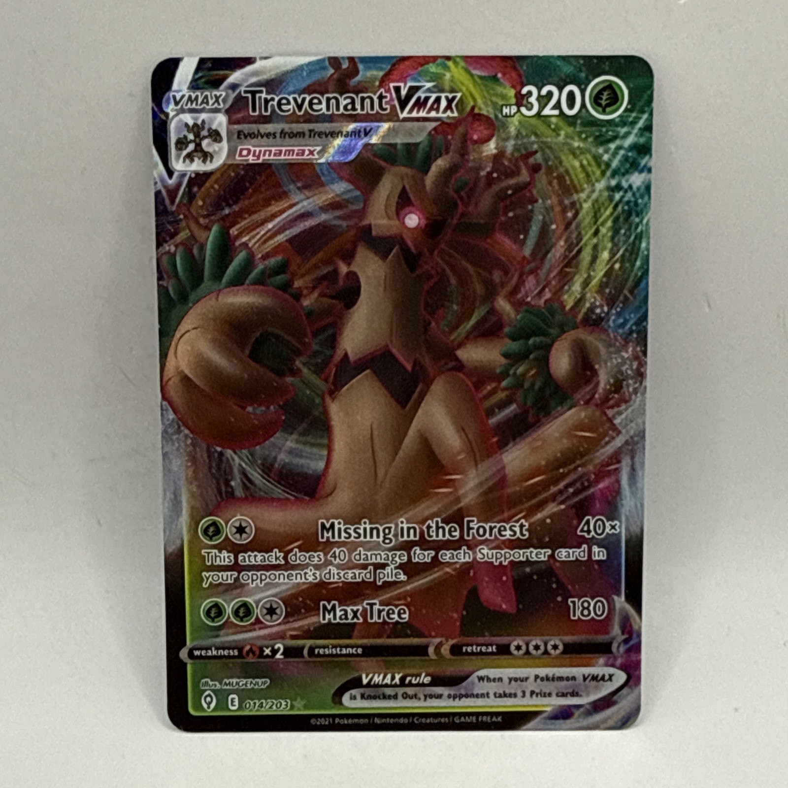 Trevenant VMAX 014/203 Ultra Rare Evolving Skies Pokemon TCG NM