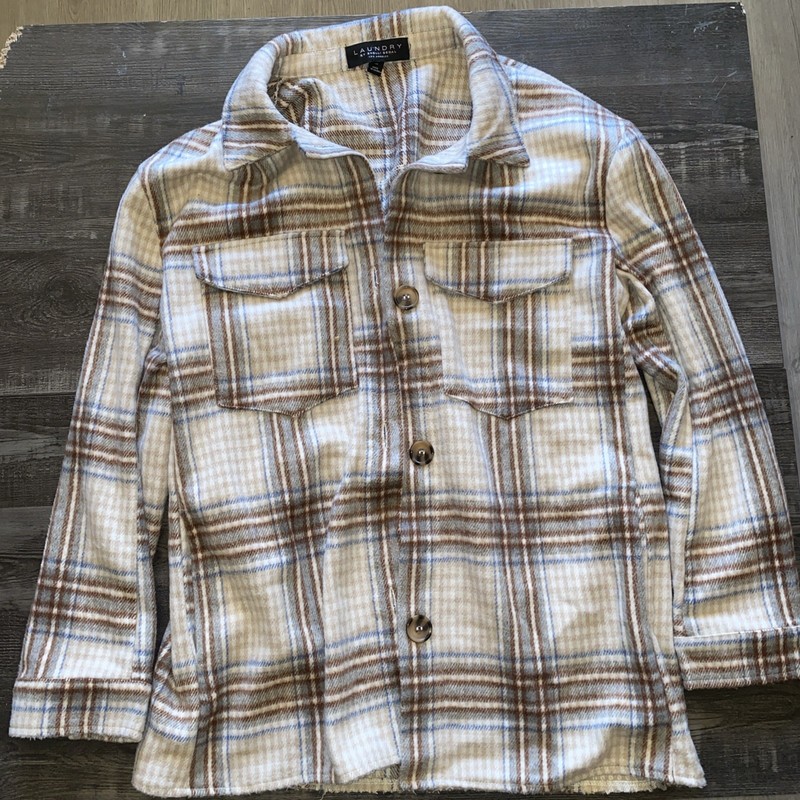 Laundry by Shelli Segal Women's Plaid Shacket Long Sleeve Size M