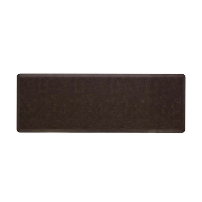Marni Brown 17.5 In. X 48 In. Floral Synthetic Kitchen Mat