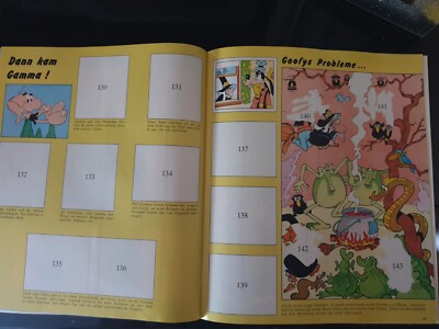 Vintage Pinani Stickeralbum Mickey Mouse 1991 mit 20 Packungen Sticker