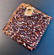    NWT Vtg Square Scarf 100 Acetate, Water Repellent Animal Print -Japan