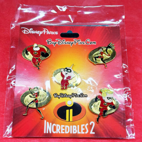 Gli Incredibili 2 Gold Park Set di 5 spille Disney lotto di spille sfuse. - Foto 5 di 7