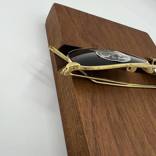 Nuevo Antiguo Stock RAY BAN B&L CUADRADO 46mm GAFAS DE SOL W2001 Alambre Dorado ARISTA MARCO - Imagen 5 de 9