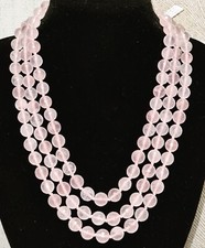 *Collana girocollo in Quarzo Rosa e Argento 925