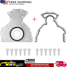 Engine Rear Main Seal Cover Kit with Gasket & Bolt For GMC Chevy 4.8 5.3 6.0L