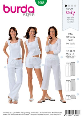 burda style Nr 7966 Hose  Gr. 38 - 50
