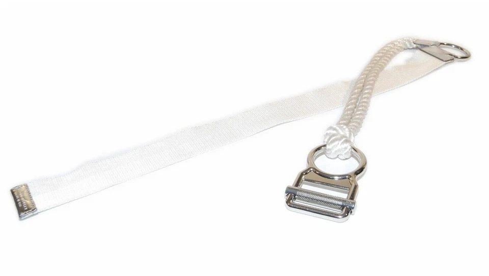 $475 Ralph Lauren Mujer Náutico Tri-Correa Cuerda Cinturón Blanco Plata Italia Pequeño Foto 2 de 4