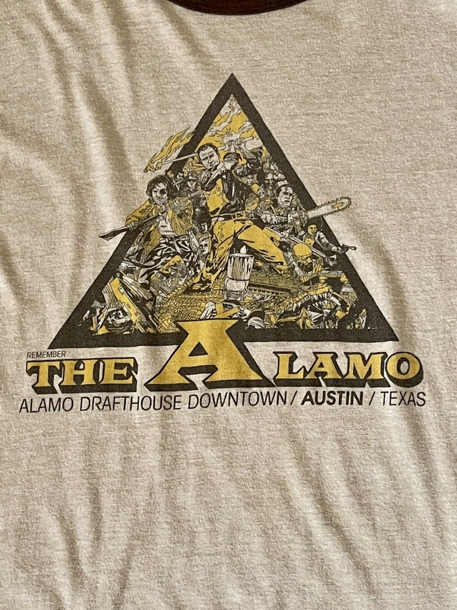 The Alamo Drafthouse Theater Austin Texas Mondo Tees Tyler Stout Rare VHTF  Shirt