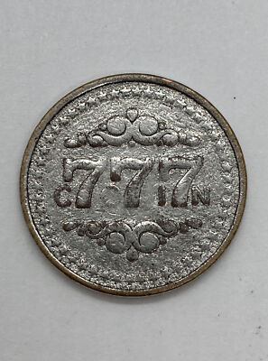 Olympia Machine Game-Token Rare 777 And Cherries Reverse