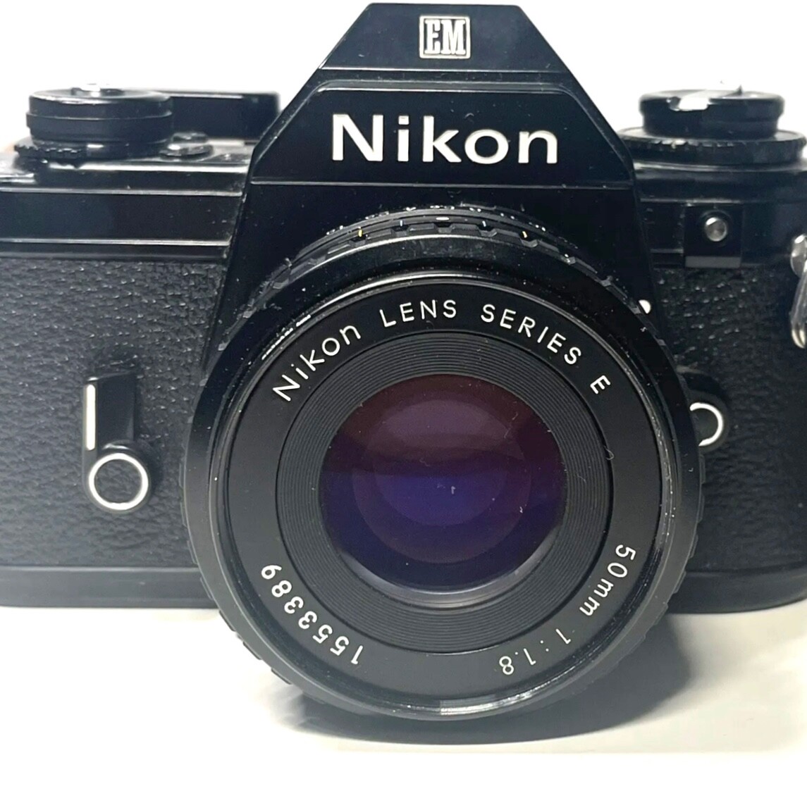 Nikon EM 35mm Film Camera Body W/ 50mm f/1.8 series E Pancake AIS