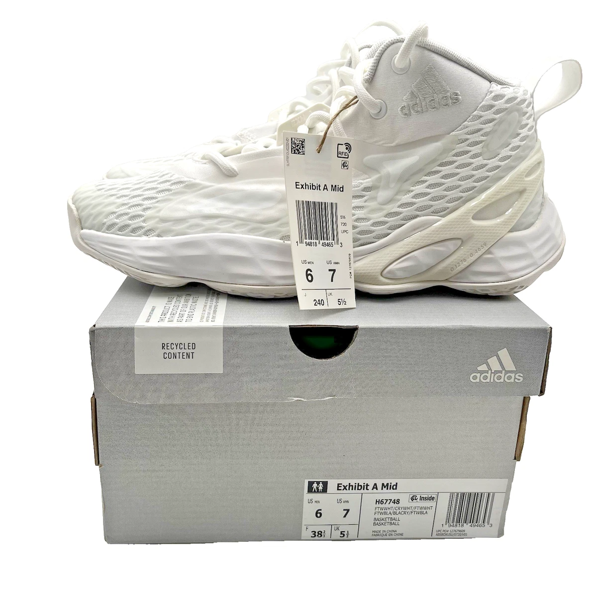 adidas Exhibit A Mid White for Sale | Authenticity Guaranteed | eBay