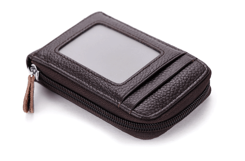 Echtleder Geldbörse mit Blockierung Kreditkartenetui Etui dünne Tasche Herren/Damen - Bild 10 von 24