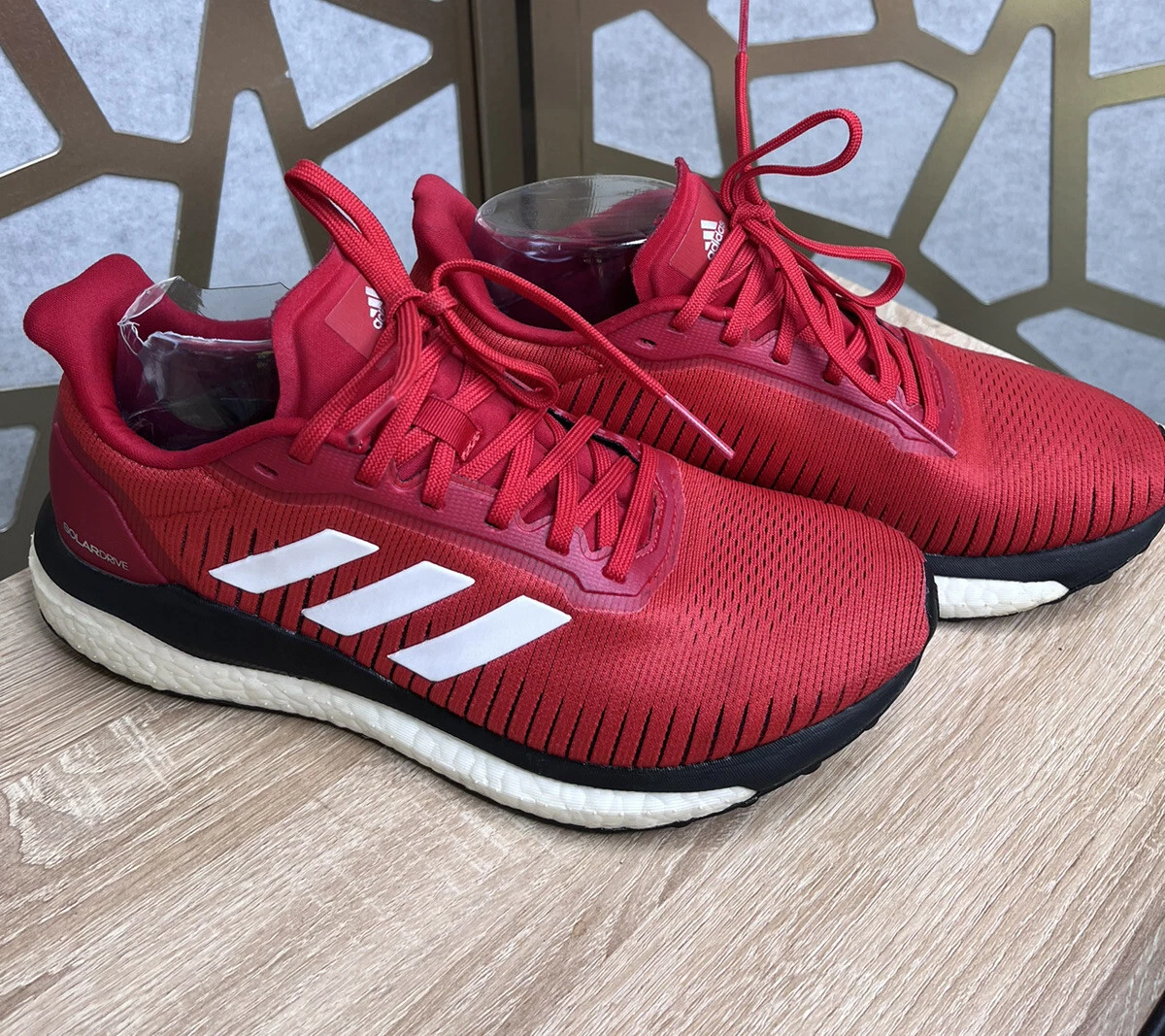 Scarpe da ginnastica Adidas Solar Drive 19 taglia 7 5 running uomo rosse boost