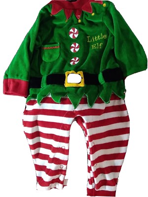 Infant Elf Christmas Outfit Sleep n Play 18 Months Sleeper Jumper