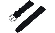 Cinturino orologio compatibile PILOT IWC gomma FKM 22mm aviator nero